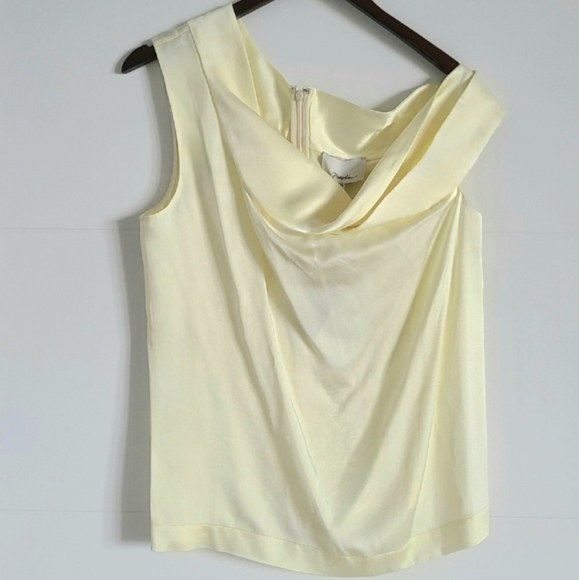 3.1 Phillip Lim One-Shoulder Sleeveless Top, Size 10, Cream, NWT - Picture 5 of 14